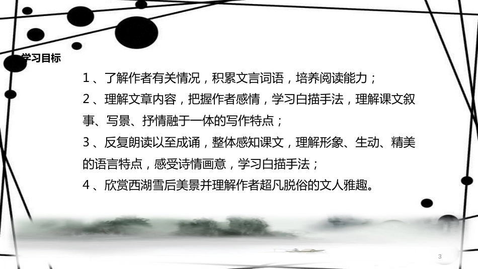八年级语文上册 第四单元 18《湖心亭看雪》教学课件 苏教版_第3页