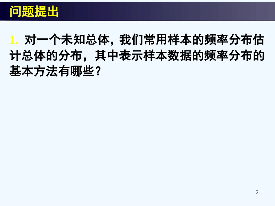 高中数学 2.2用样本估计总体（三）课件 新人教A版必修3_第2页