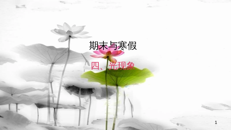 八年级物理上册 第四章 光现象期末章节复习课件 （新版）新人教版_第1页