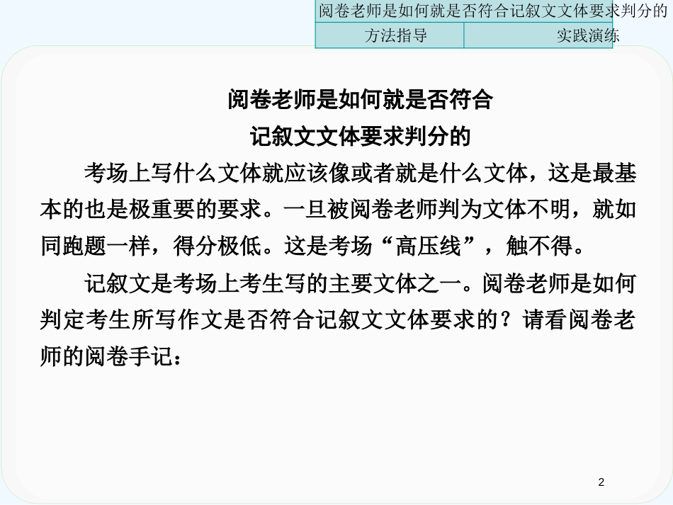 版高考语文大讲义作文序列化提升专题四会写规范的记叙文—人事悠悠情萦纡课件鲁人版_第2页