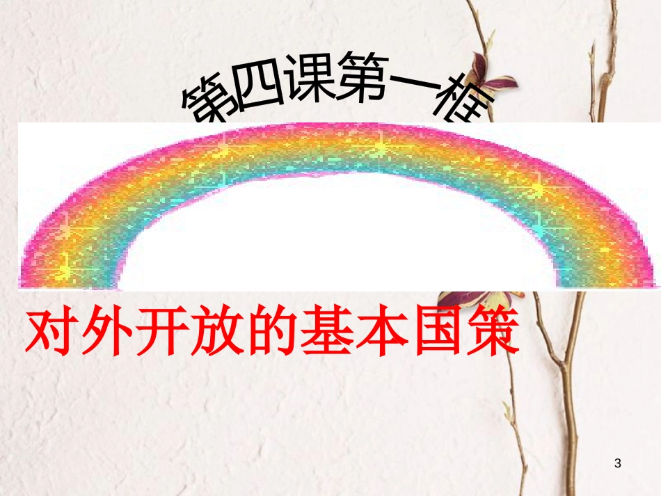 九年级政治全册 第二单元 了解祖国 爱我中华 第四课 了解基本国策与发展战略 第一框《对外开放的基本国策》课件 新人教版_第3页