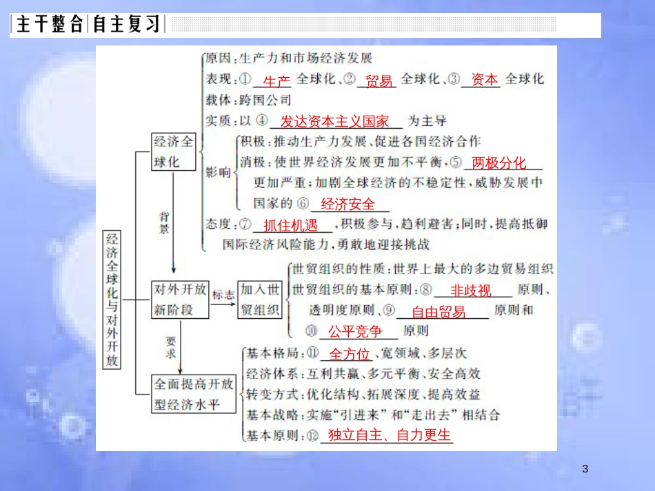 高考政治一轮复习 第四单元 发展社会主义市场经济 课时3 经济全球化与对外开放课件 新人教版必修1_第3页