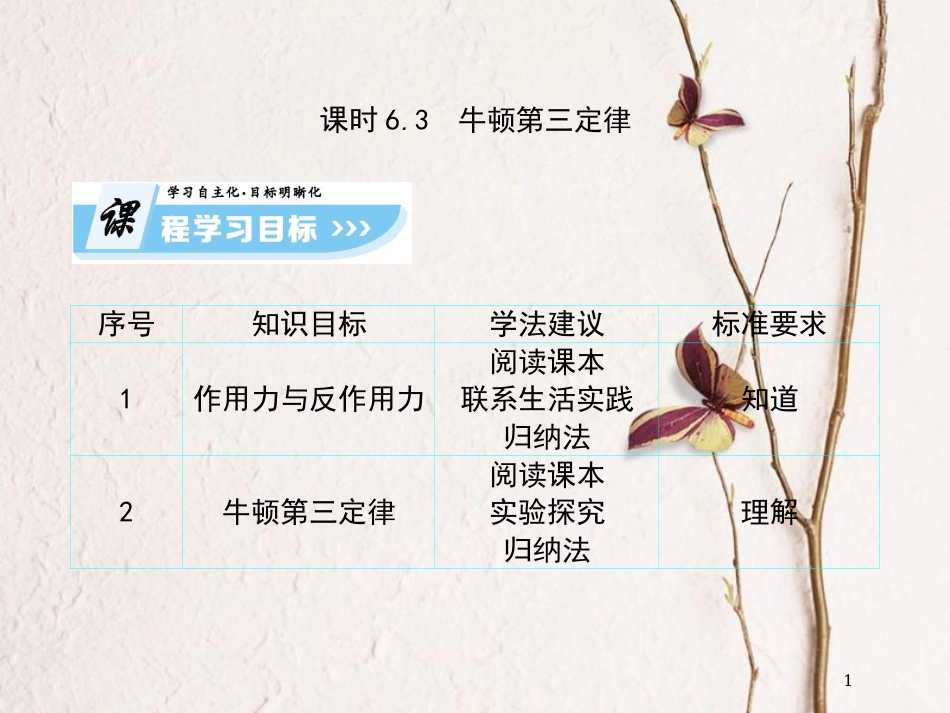 高中物理 第5章 力与运动 第3节 牛顿第三定律课件 鲁科版必修1_第1页