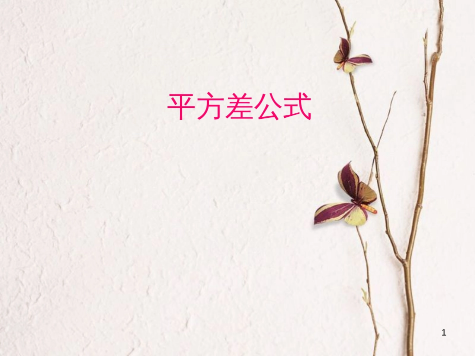 广东省中山市沙溪镇八年级数学上册 14.3 因式分解 14.3.2 平方差公式教学课件 （新版）新人教版_第1页