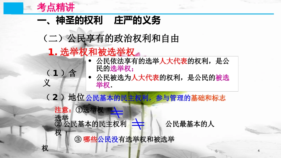 高考政治第五单元公民的政治生活课时1生活在人民当家作主的国家核心考点二我国公民的权利和义务课件新人教版必修2_第3页