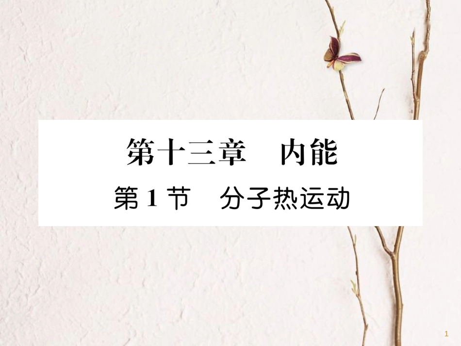（安徽专版）九年级物理全册第13章内能第1节分子热运动课件（新版）新人教版_第1页