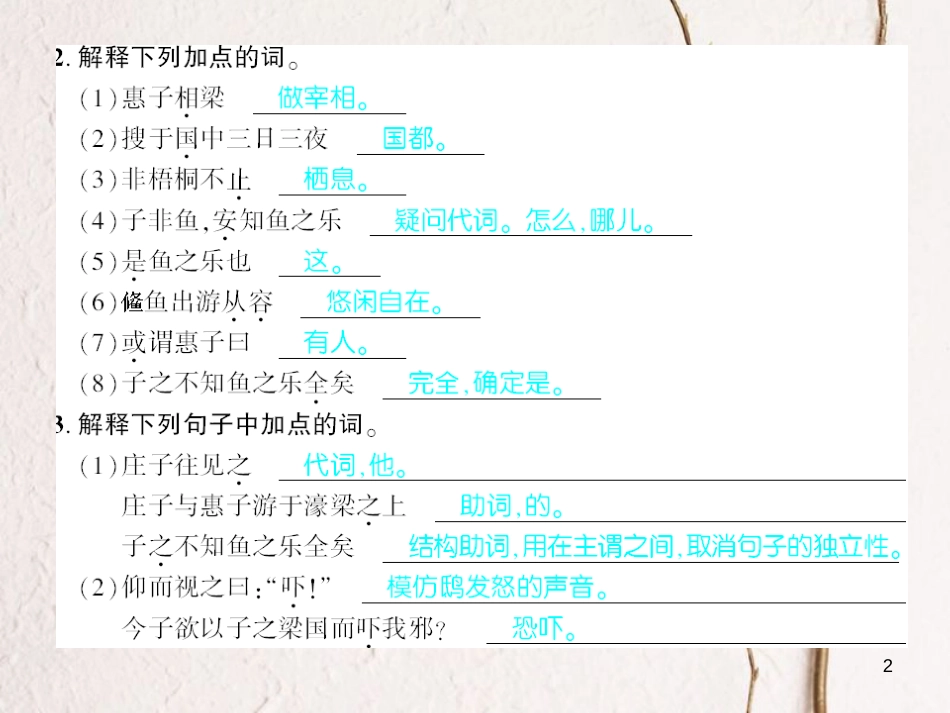 广西北部湾九年级语文下册 第五单元 19 鱼我所欲也习题课件 （新版）新人教版_第2页