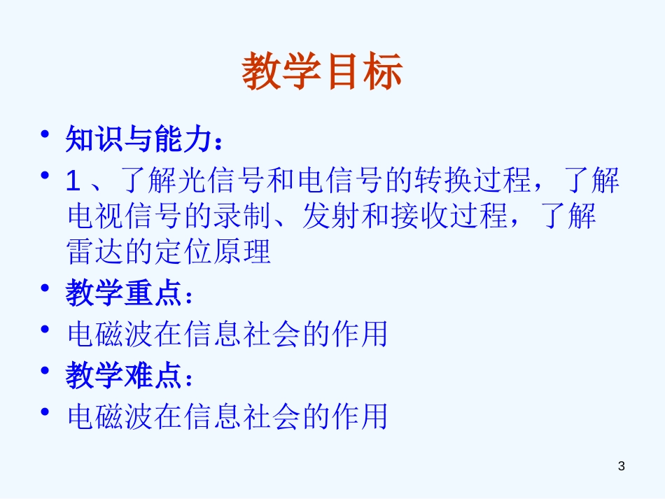 高中物理 14-4《电磁波与信息化社会》精品课件 新人教版选修3-4_第3页