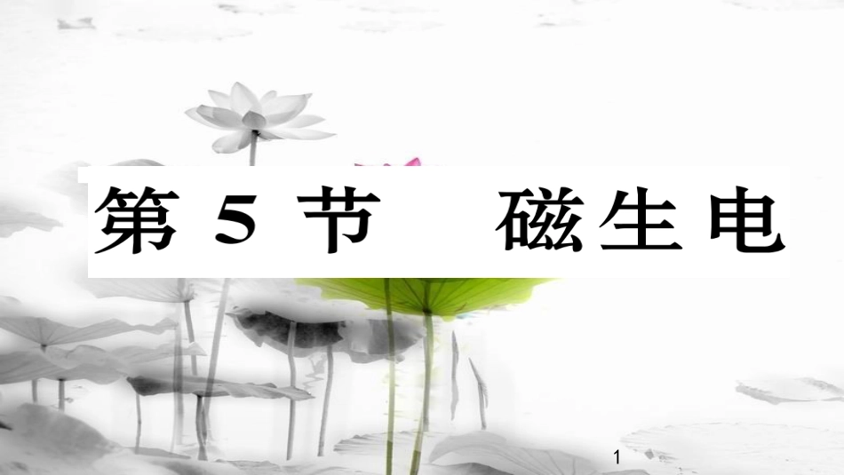 （毕节专版）九年级物理全册 第20章 第5节 磁生电作业课件 （新版）新人教版_第1页