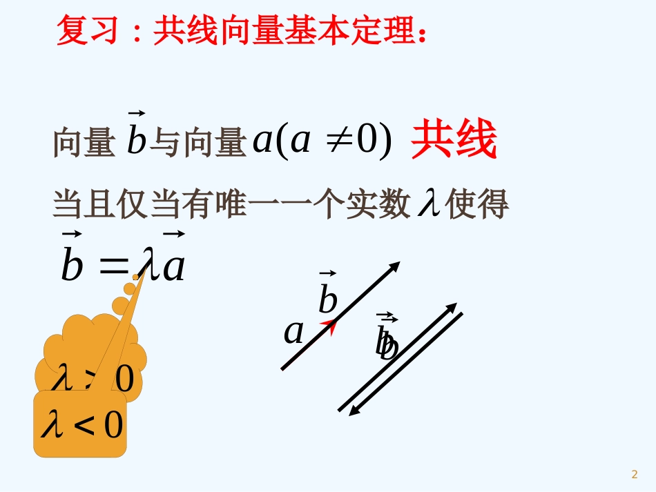 高中数学 第二章2.3.1平面向量基本定理及2.3.2平面向量的正交分解及坐标表示课件_第2页