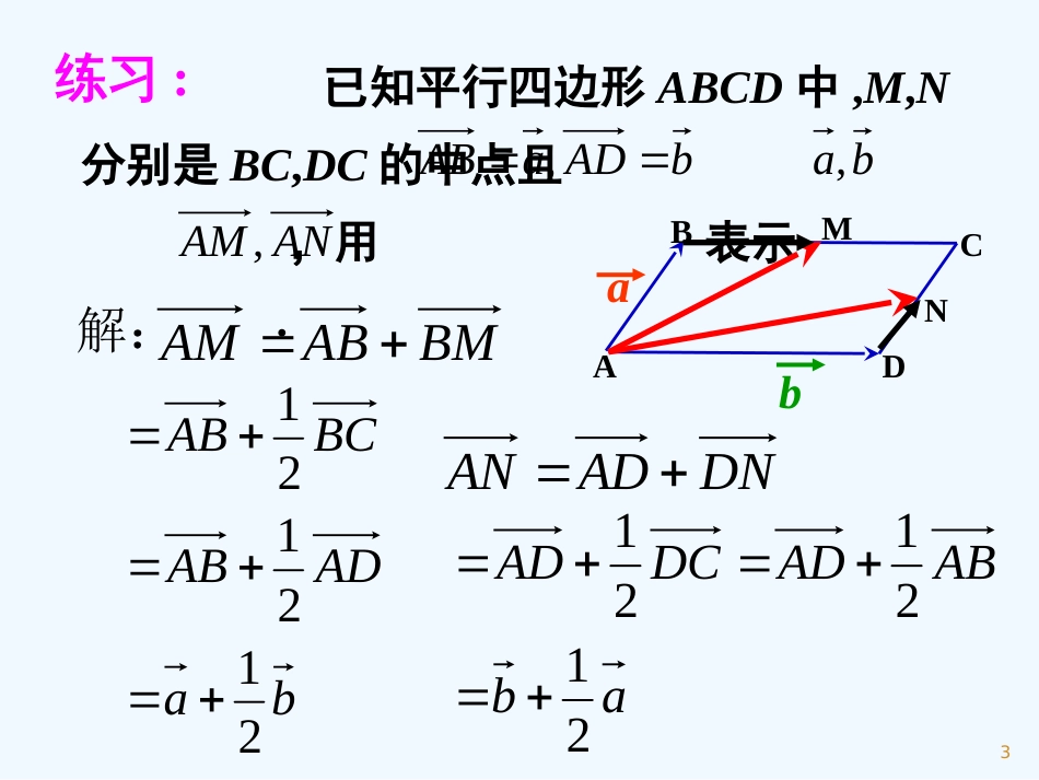 高中数学 第二章2.3.1平面向量基本定理及2.3.2平面向量的正交分解及坐标表示课件_第3页