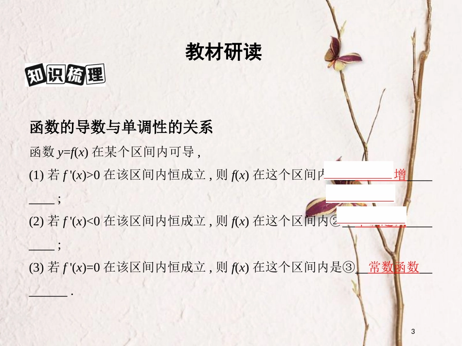 （北京专用）2019版高考数学一轮复习第三章导数及其应用第二节导数与函数的单调性课件理_第3页