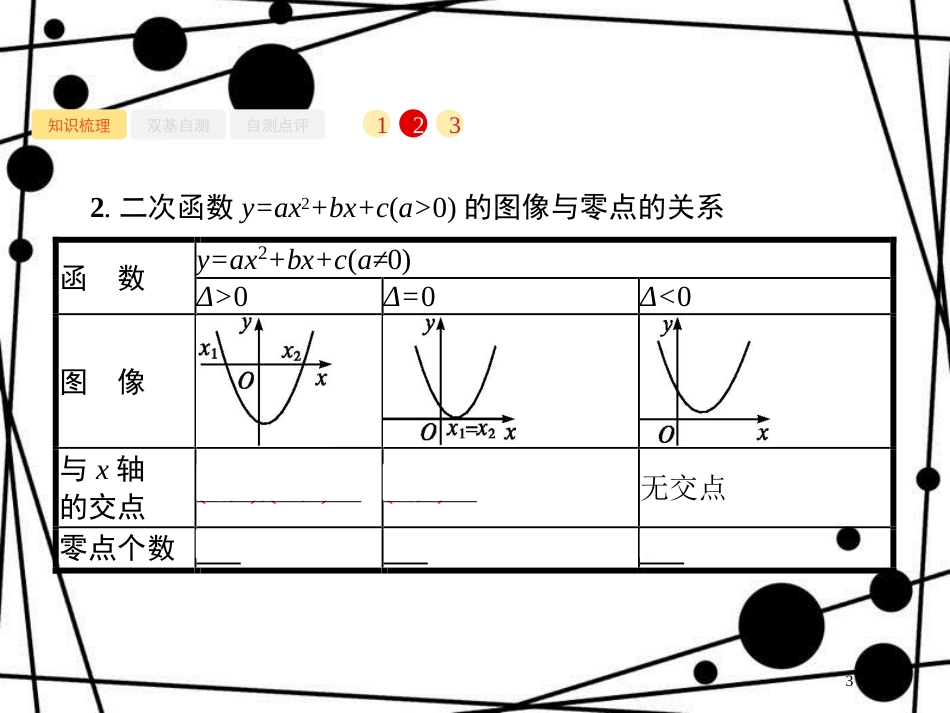 高考数学一轮复习 第二章 函数 2.8 函数与方程课件 文 北师大版_第3页