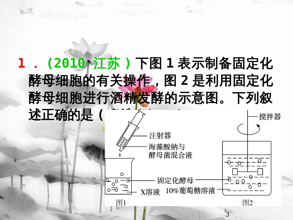 （山西专用）高三生物一轮复习第36讲酶的研究与应用课件新人教版选修1_第3页