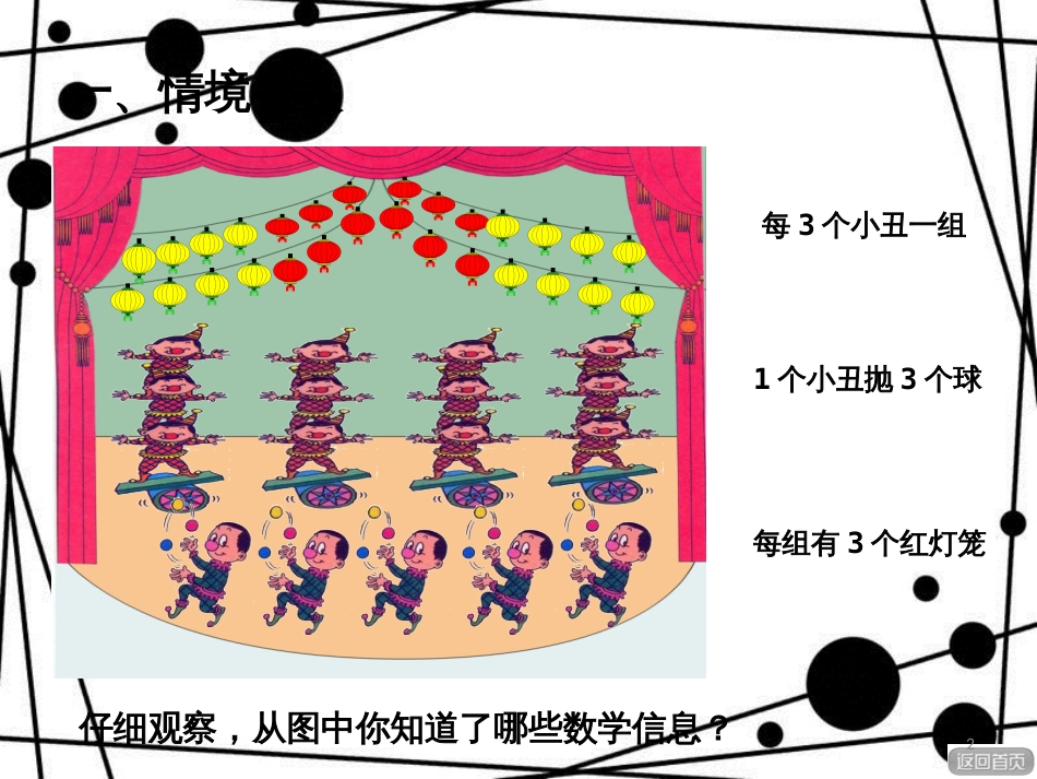 二年级数学上册 第二单元 信息窗3 第1课时3的乘法口诀课件 青岛版_第2页