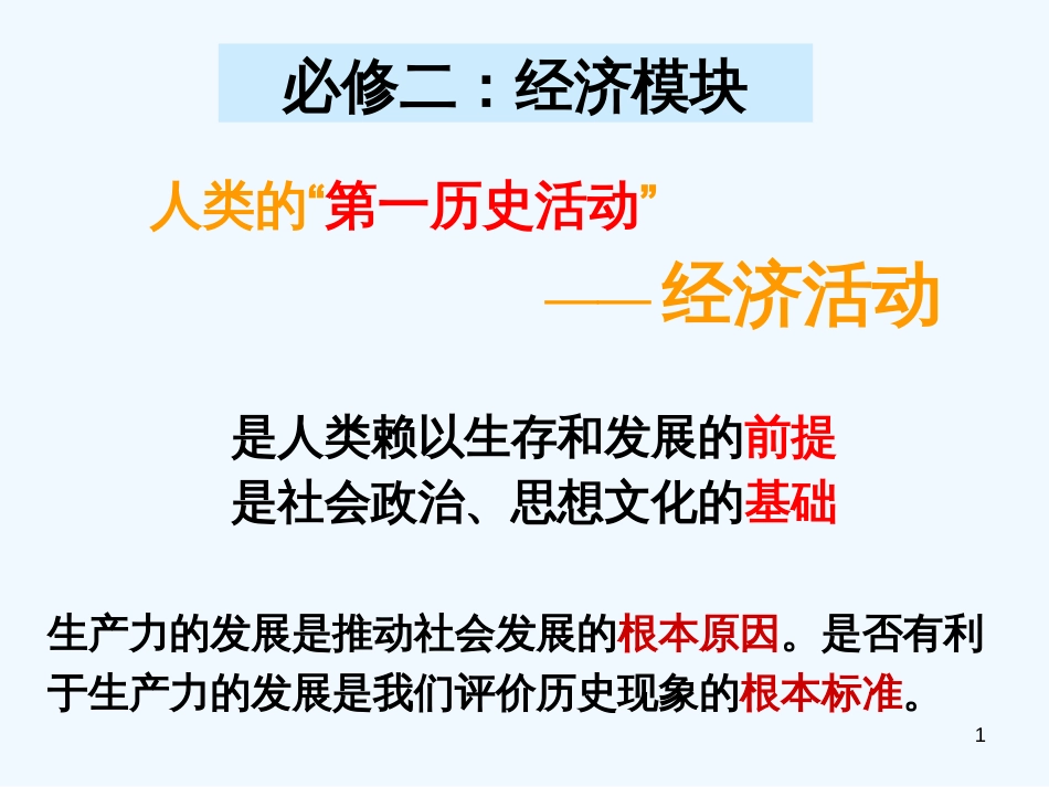 高中历史 1.1《发达的古代农业》课件2 新人教版必修2_第1页