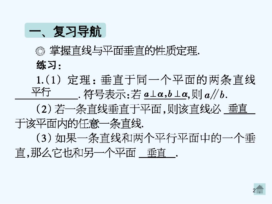 高中数学 2.3.1《平面与平面垂直的性质》课件（2） 新人教A版必修2_第2页