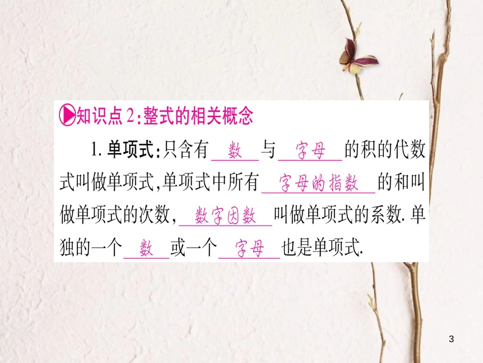 （广西北部湾专版）中考数学总复习第一轮考点系统复习第1章数与式第2节整式与因式分解课件新人教版_第3页