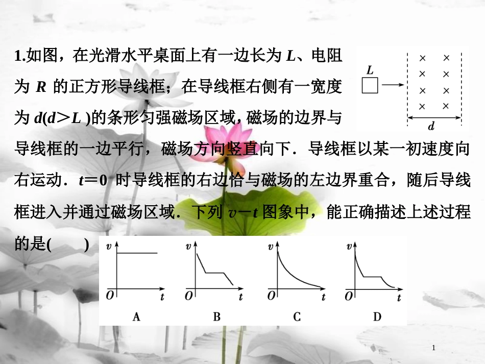 （新课标）高考物理一轮复习第十章电磁感应第四节电磁感应中的动力学和能量问题随堂达标巩固落实课件_第1页