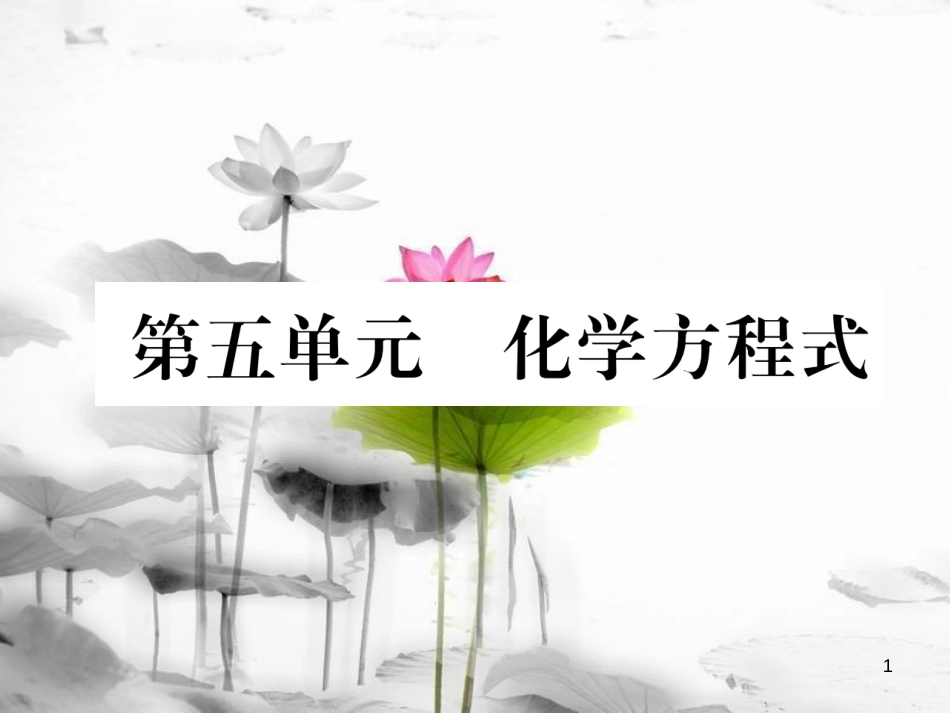 （云南专版）中考化学总复习 第一编 第5单元 化学方程式（精练）课件_第1页