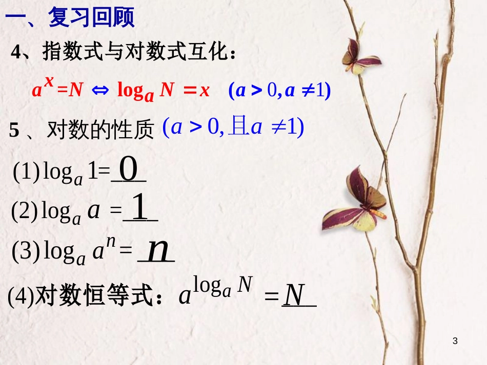 四川省眉山市高中数学 第二章 基本初等函数（Ⅰ）2.2.1 对数与对数运算（第2课时）课件 新人教A版必修1_第3页