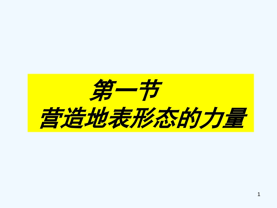 高中地理 营造地表形态的力量课件 新人教版必修1_第1页