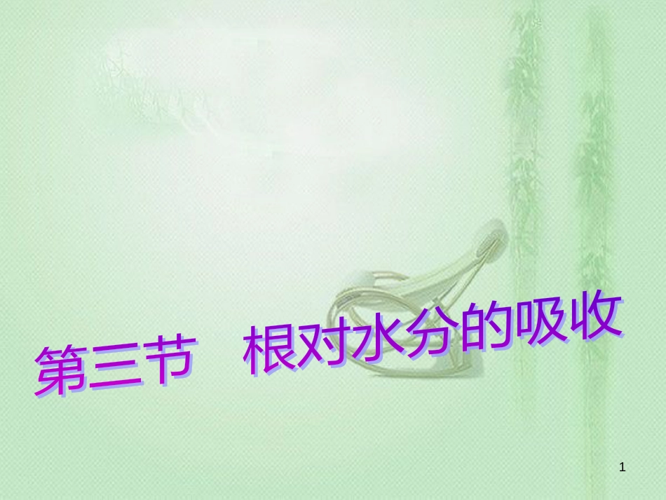 八年级生物上册 第2章 第2节 根对水分的吸收优质课件4 （新版）冀教版_第1页