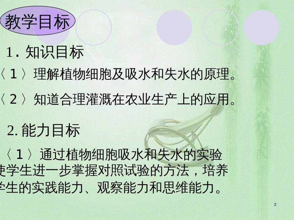 八年级生物上册 第2章 第2节 根对水分的吸收优质课件4 （新版）冀教版_第2页