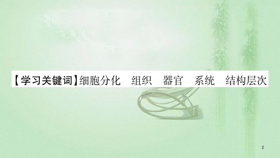 七年级生物上册 第2单元 第2章 第2节 动物体的结构层次习题优质课件 （新版）新人教版_第2页