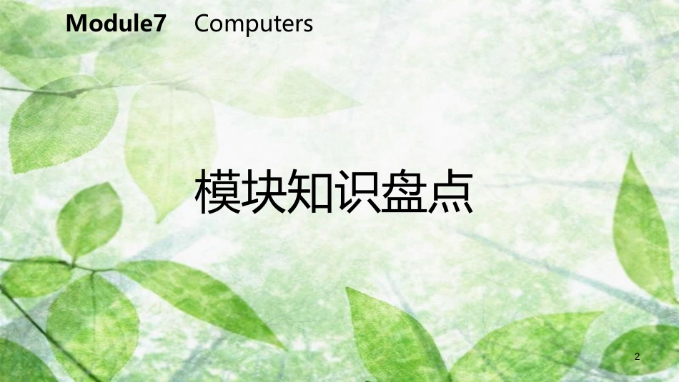 七年级英语上册 Module 7 Computers模块知识盘点优质课件 （新版）外研版_第2页