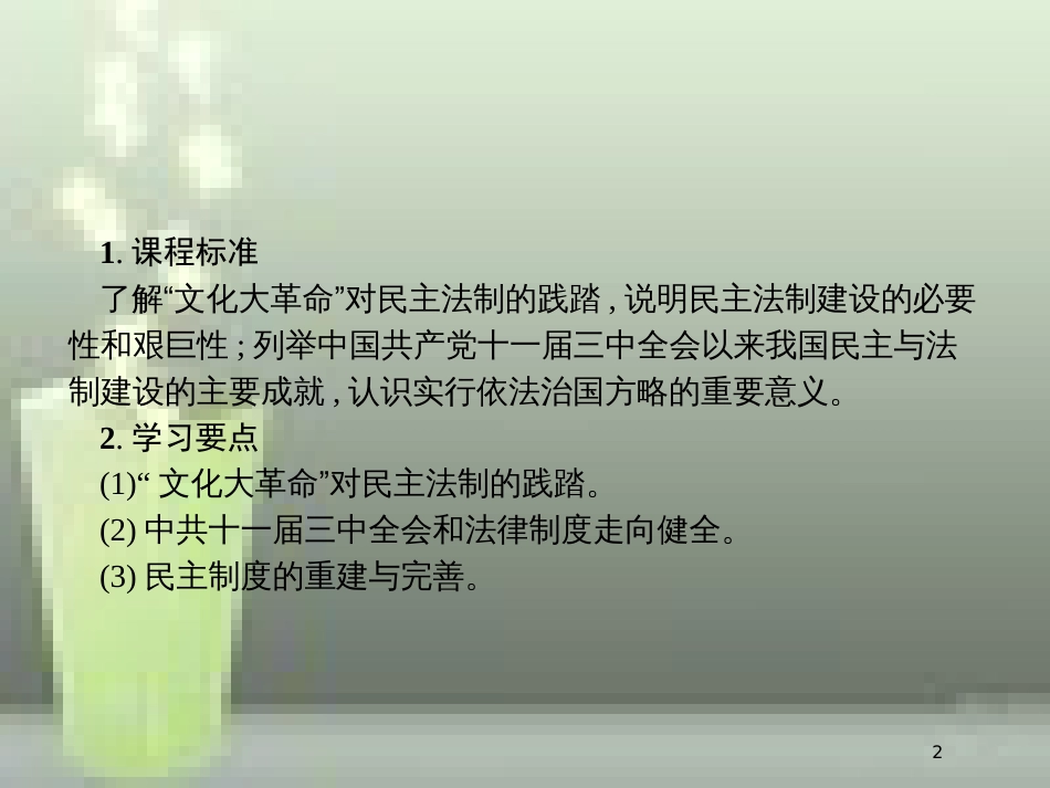高中历史 第六单元 现代中国的政治建设与祖国统一 21 民主政治建设的曲折发展优质课件 新人教版必修1_第2页