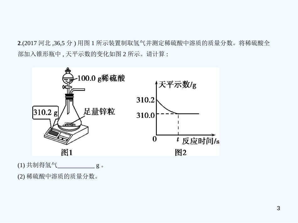 （河北专版）2019年中考化学复习 专题十四 气体的制备和检验（试卷部分）优质课件_第3页