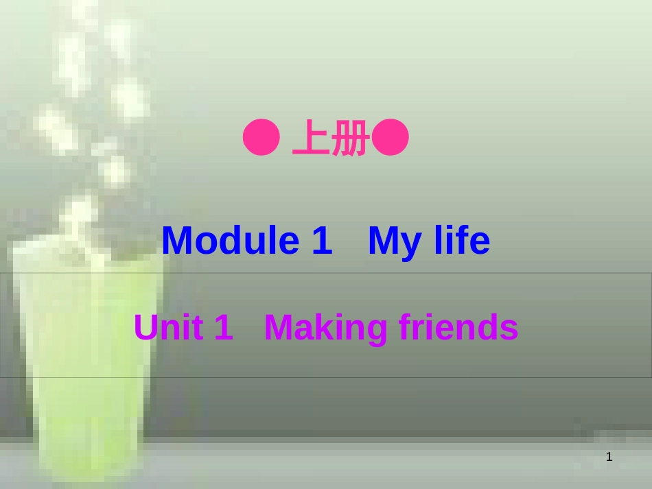 七年级英语上册 Module 1 Unit 1 Making friends优质课件 牛津深圳版_第1页