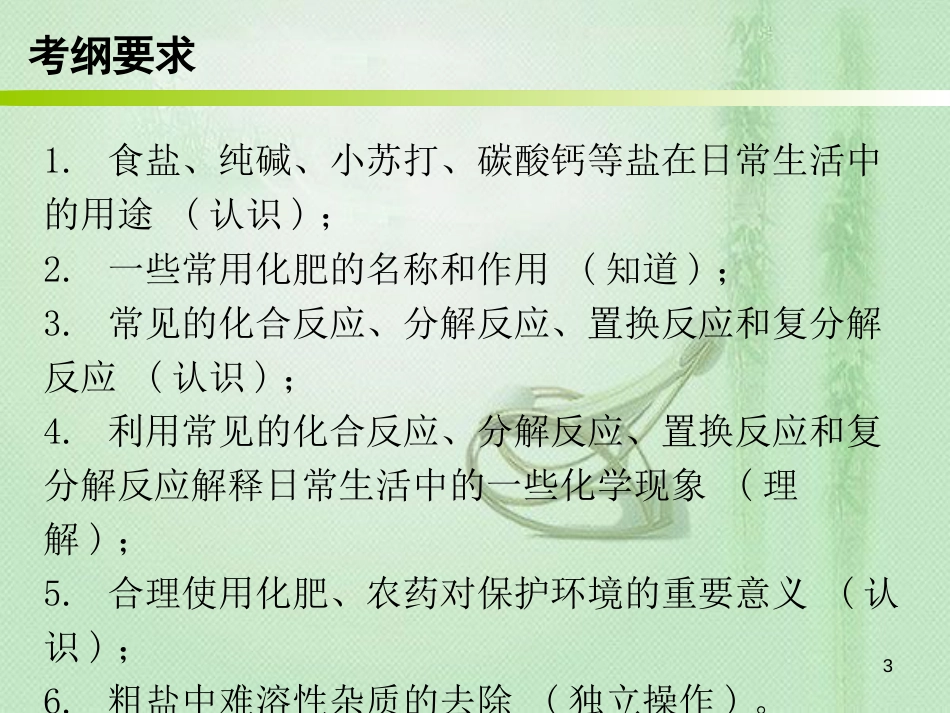 九年级化学下册 期末复习精炼 第十一单元 盐 化肥 专题一 本章知识梳理优质课件 （新版）新人教版_第3页