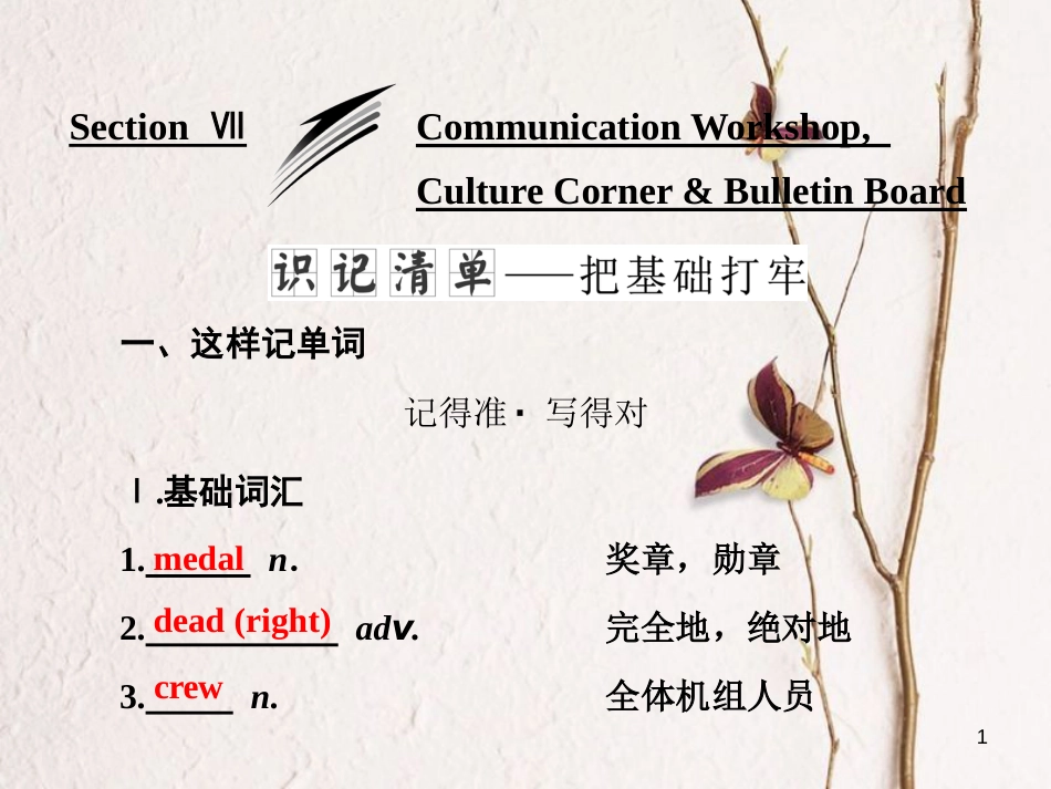 高中英语 Unit 2 Heroes Section Ⅶ  Communication Workshop, Culture Corner &amp; Bulletin Board课件 北师大版必修1[共27页][共27页]_第1页