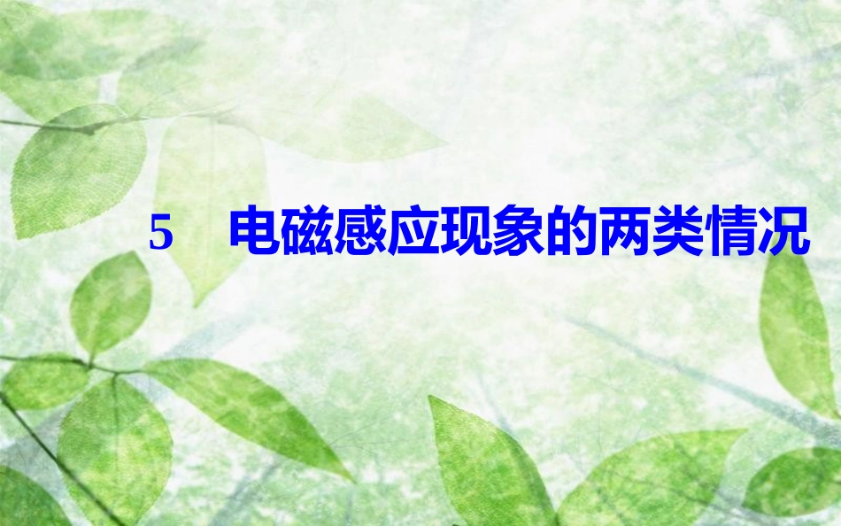 高中物理 第4章 电磁感应 5 电磁感应现象的两类情况优质课件 新人教版选修3-2_第2页