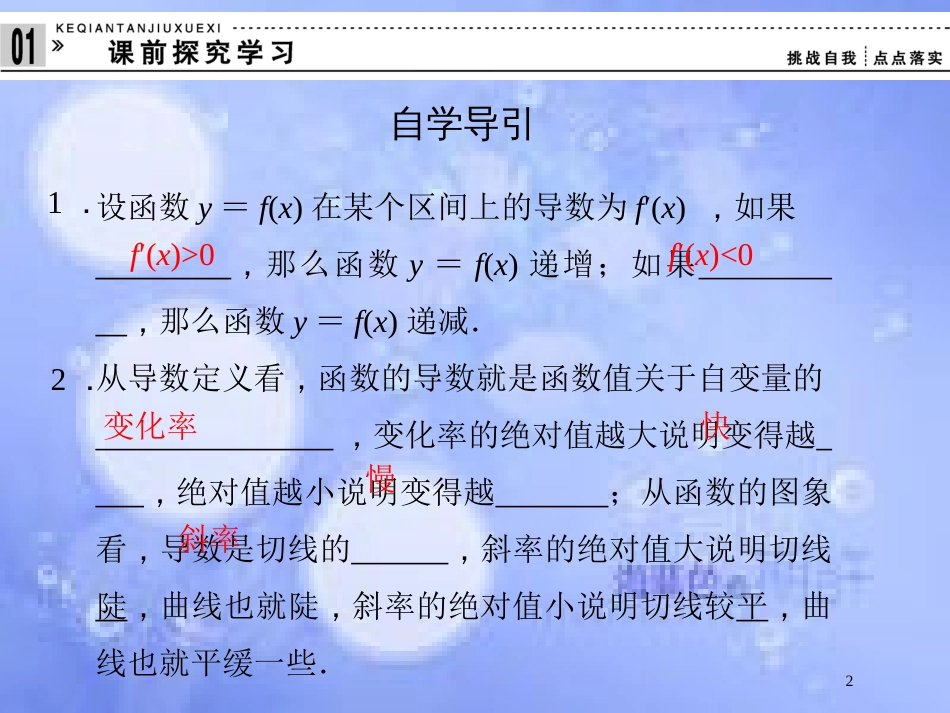 高中数学 第四章 导数及其应用 4.3 导数在研究函数中的应用 4.3.1 利用导数研究函数的单调性课件 湘教版选修2-2_第2页