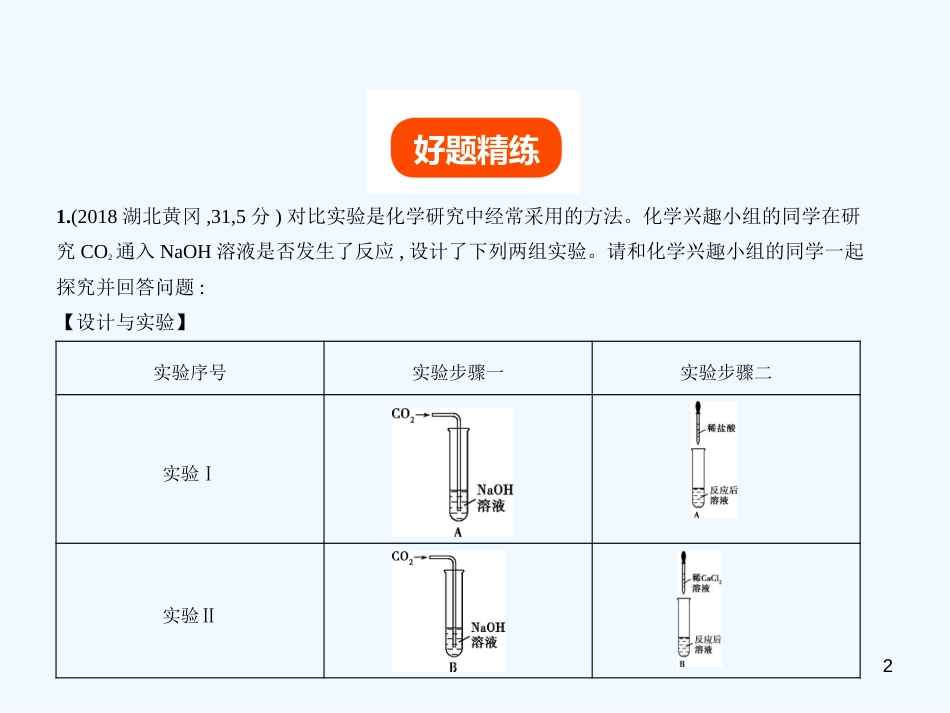 （广东专用）2019年中考化学复习 专题十六 科学探究题（试卷部分）优质课件_第2页