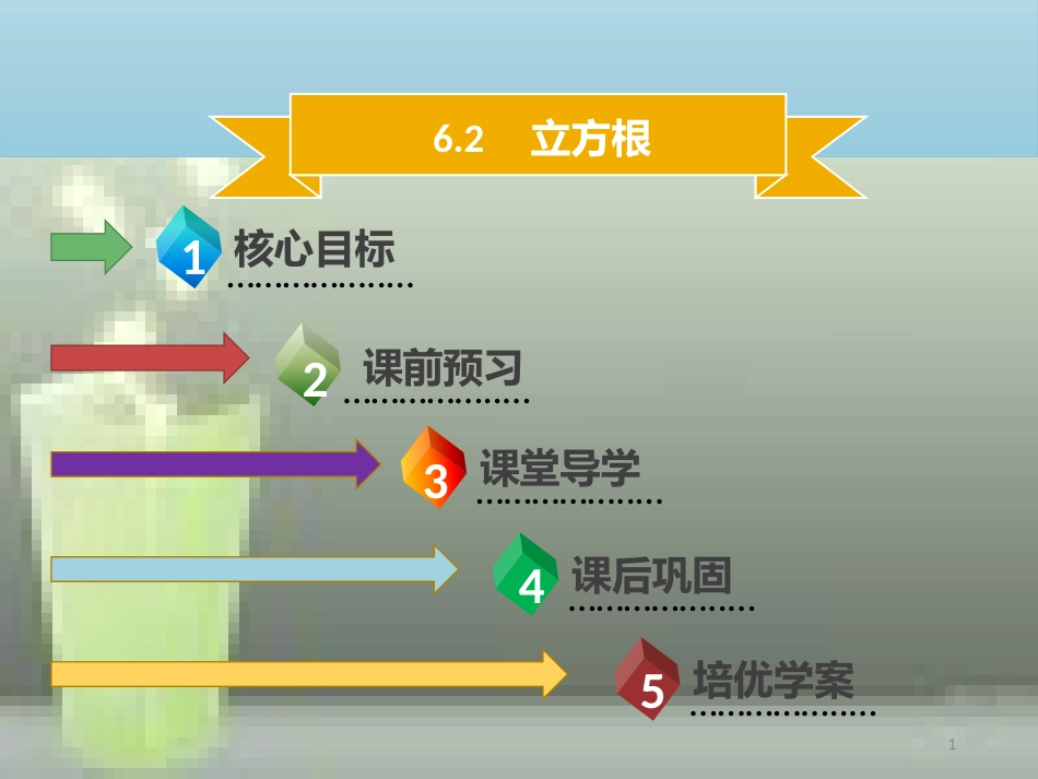 【名师导学】七年级数学下册 第六章 实数 6.2 立方根优质课件 （新版）新人教版_第1页