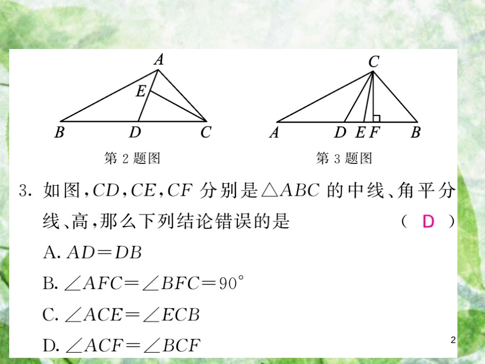 八年级数学上册 双休作业（四）习题优质课件 （新版）沪科版_第2页