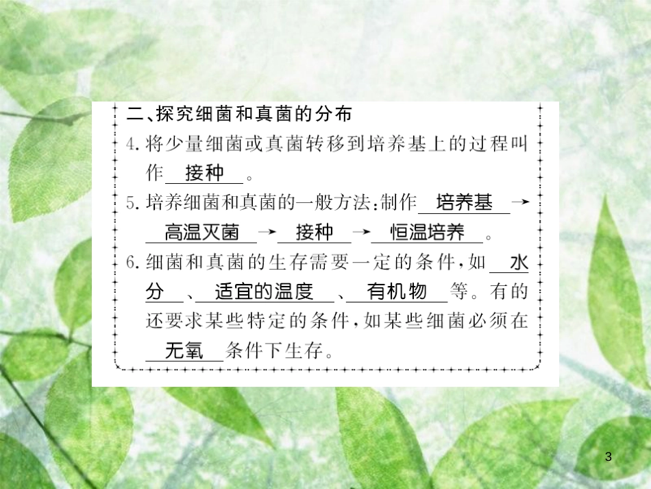 八年级生物上册 第五单元 第4章 第1节 细菌和真菌的分布习题优质课件 （新版）新人教版_第3页