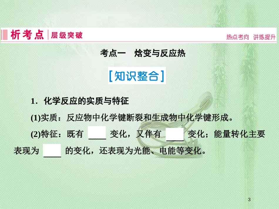 高考化学一轮复习 第六章 化学反应与能量转化 第1讲 化学能与热能优质课件 新人教版_第3页