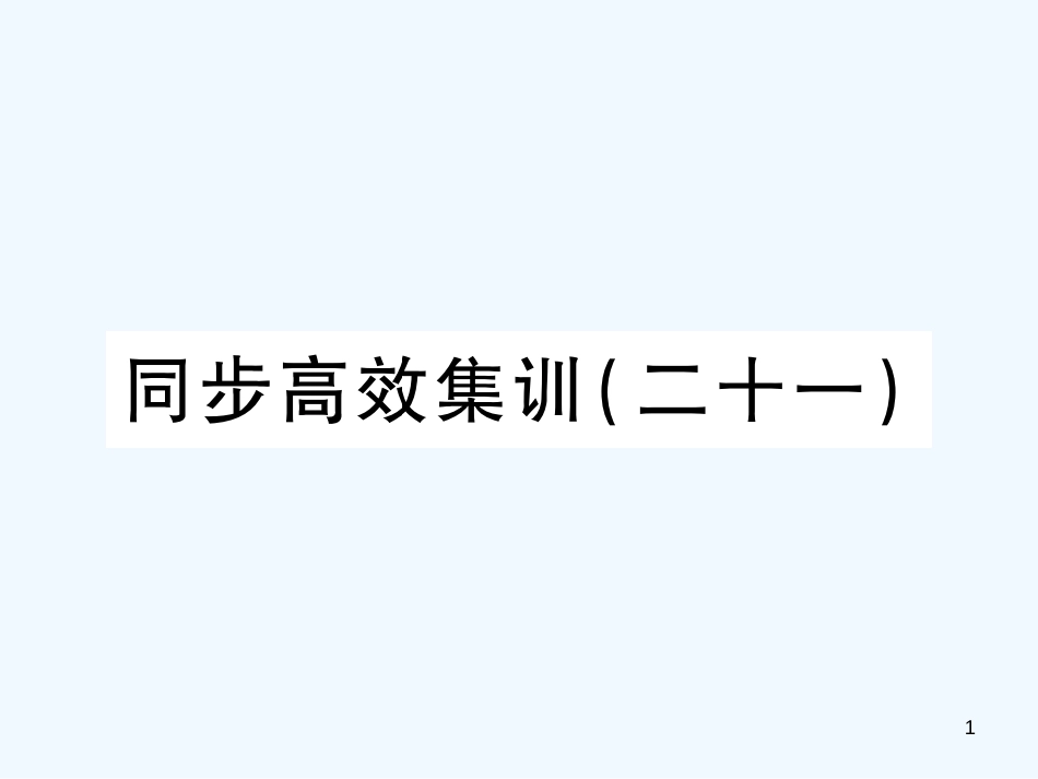 （江西专用）2018年中考地理 同步高效集训（二十一）优质课件_第1页