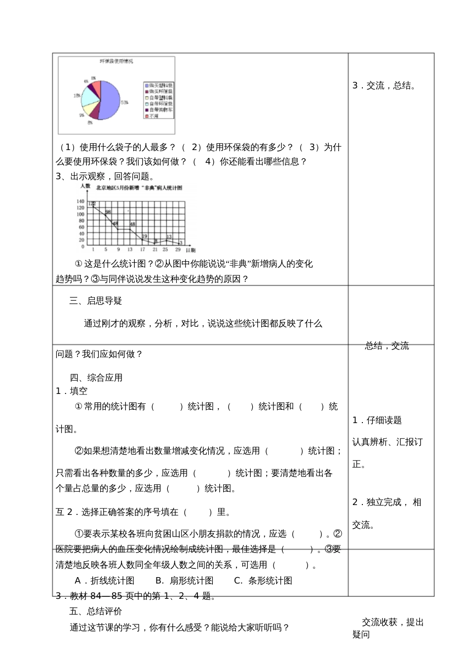 六年级数学下册《复习统计图》教学设计[共5页]_第3页