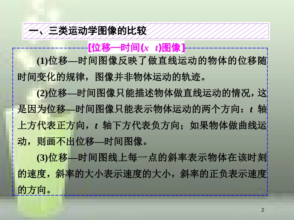（新课标）高考物理总复习 第一章 直线运动 第4课时 运动学图像问题（题型研究课）优质课件_第2页
