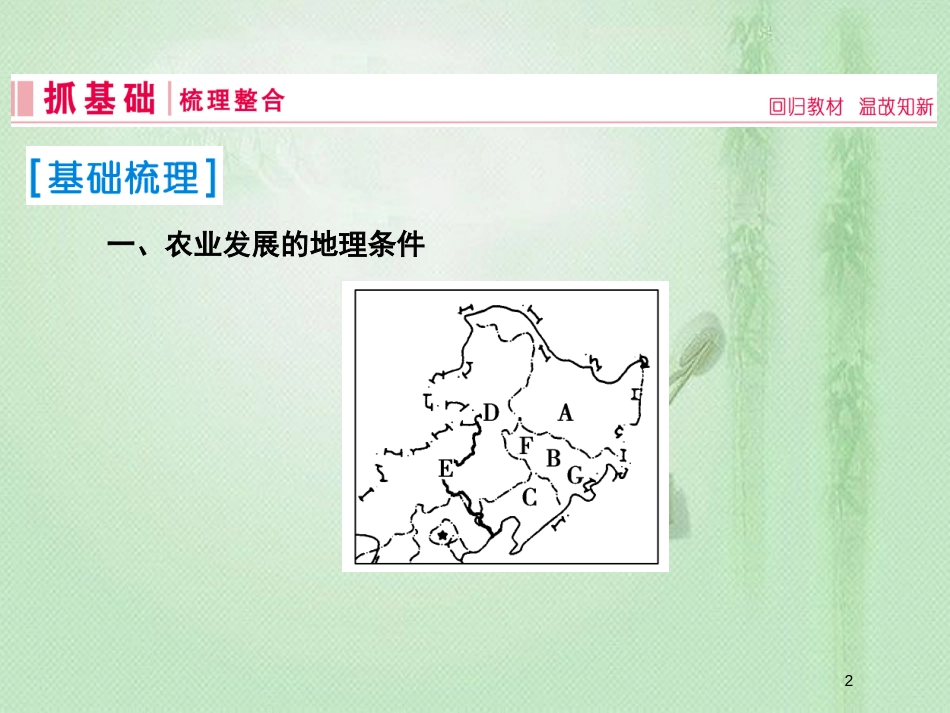 高考地理一轮复习 第三部分 区域可持续发展 第十五章 区域经济发展 1 区域农业发展——以我国东北地区为例优质课件 新人教版_第2页