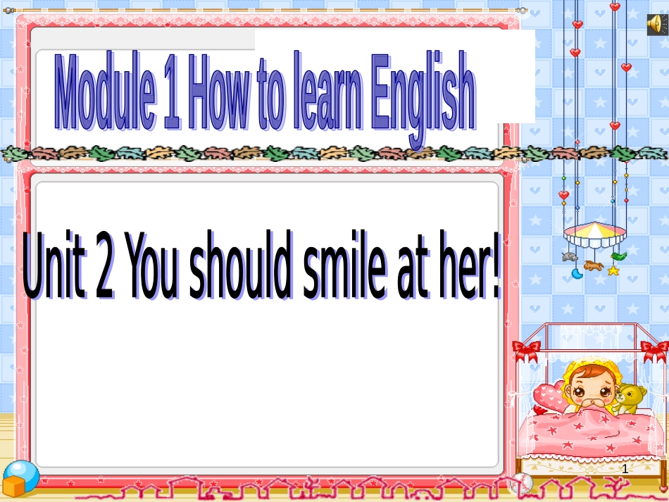 八年级英语上册 Module 1 How to learn English Unit 2 You schouid at her课件 （新版）外研版_第1页