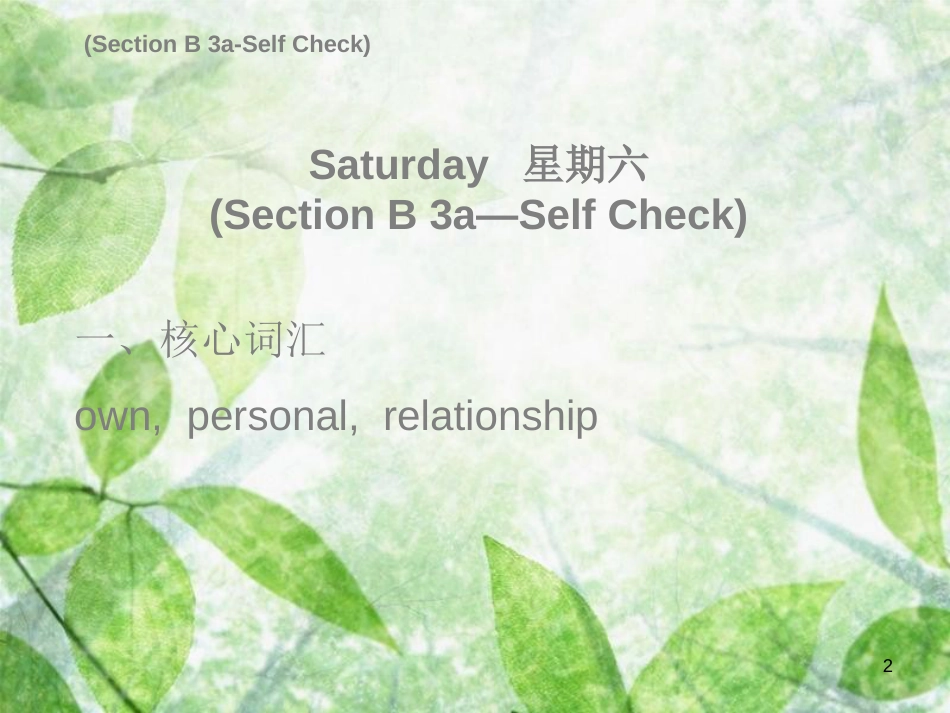 八年级英语上册 Unit 6 I’m going to study computer science Saturday（复现式周周练）习题优质课件 （新版）人教新目标版_第2页