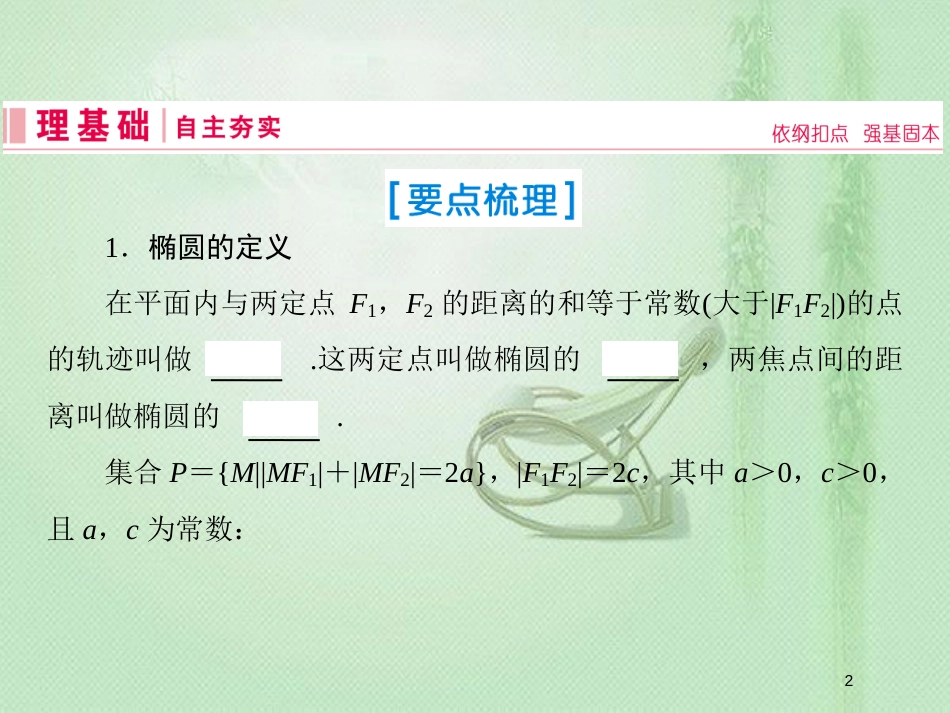 高考数学一轮复习 第八章 解析几何 第5节 椭圆优质课件 新人教A版_第2页