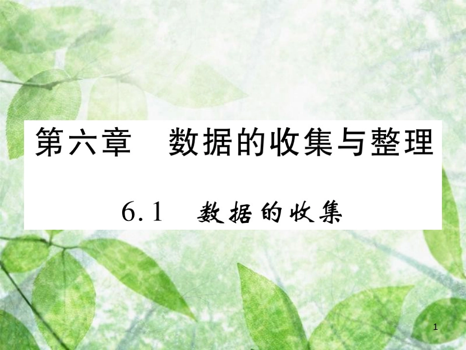 七年级数学上册 第六章 数据的收集与整理 6.1 数据的收集练习优质课件 （新版）北师大版_第1页